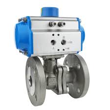 Stainless Steel Pneumatic Actuator Flanged Ball Valve